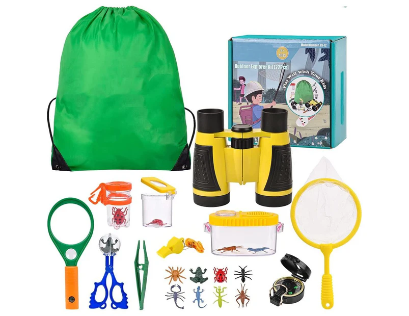Outdoor Explorers Set Toys, Children Binoculars Set, Explorers Children Explorers, Compass Magnifier With Tweezers And Insect Traps