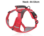 No Pull Dog Harness Adjustable Reflective Oxford Easy Control small Medium Large Dog Harness-Red-M-