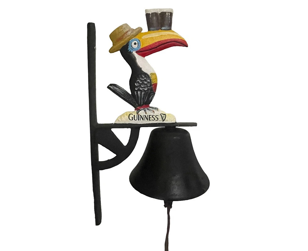 Cast Iron Guinness Toucan Bell with Hat