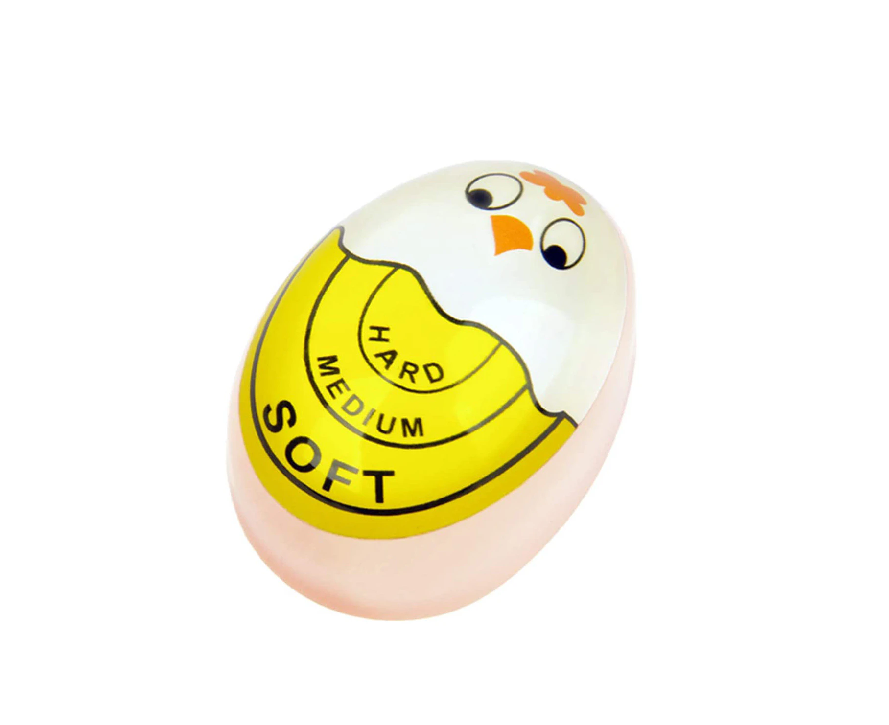 1 Pack Egg Timer for Boiling Eggs Soft Hard Boiled Egg Timer That Changes Color When Done(Yellow )