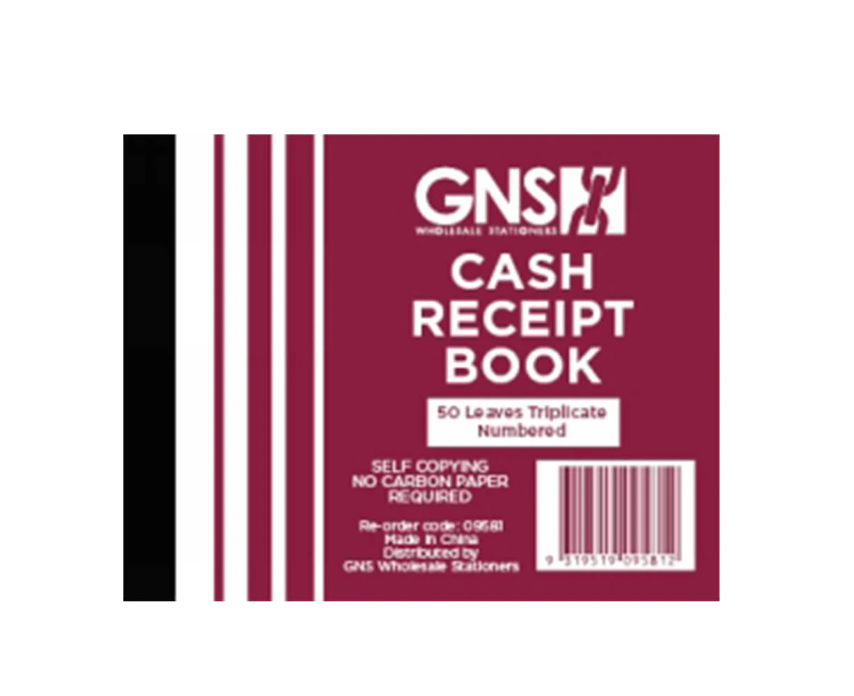 Carbonless 50 Leaves Cash Receipt Book 10pk - Triplicate #