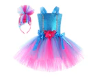 Tutu Princess Troll Princess Bobbi Blank Girls Mesh Tutu Dress