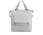 Large Capacity Folding Travel Bag Collapsible Travel Bag Expandable Water-resistant Duffel Bag - Grey
