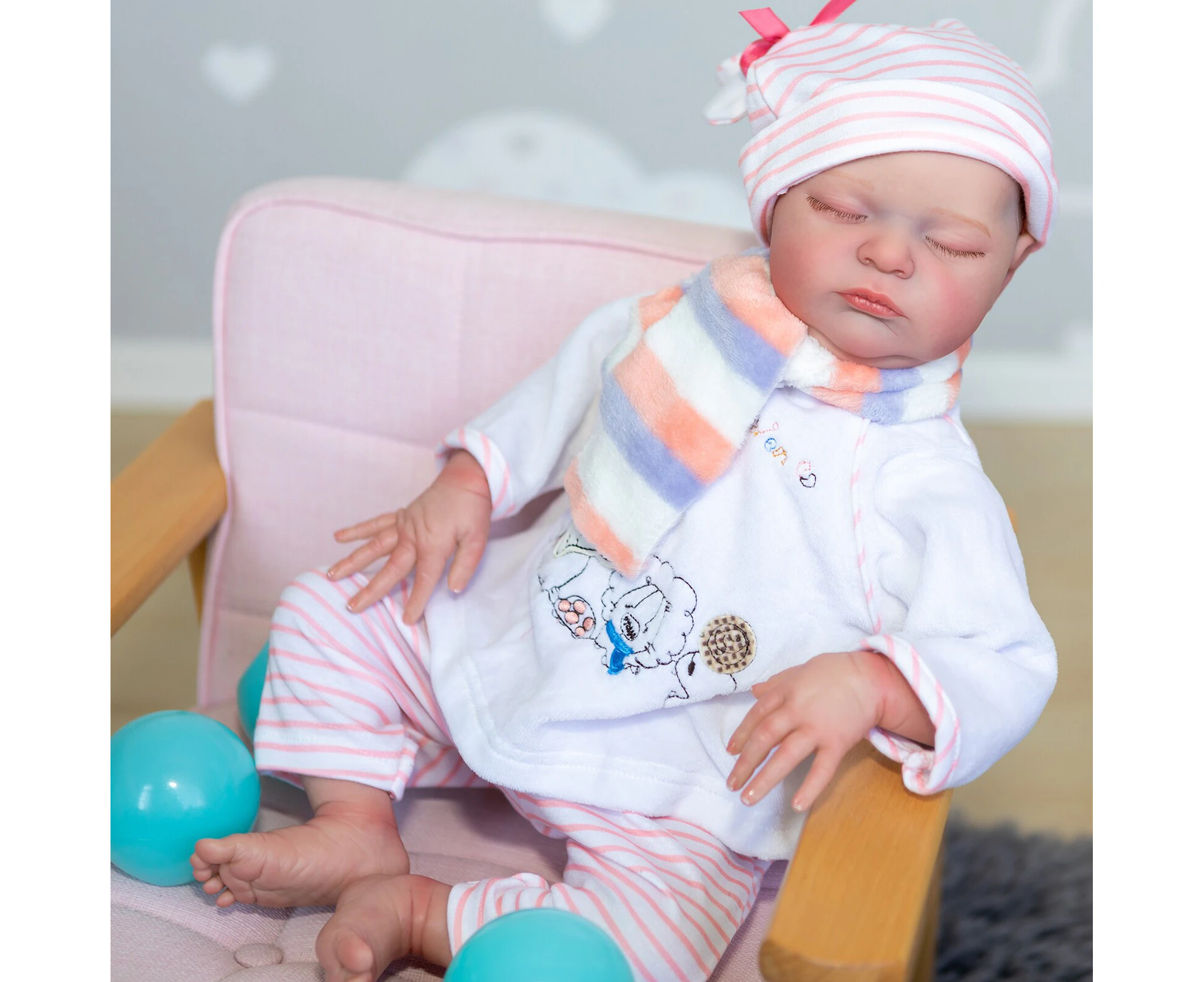 NPK 50CM Newborn Baby Size Reborn Baby Popular Laura Lifelike Soft Touch Cuddly 3D Skin Visibile Veins High Quality Art Doll