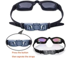 Swim Goggles, 2 Pack Swimming Goggles No Leaking Anti Fog Adult Men Women - E