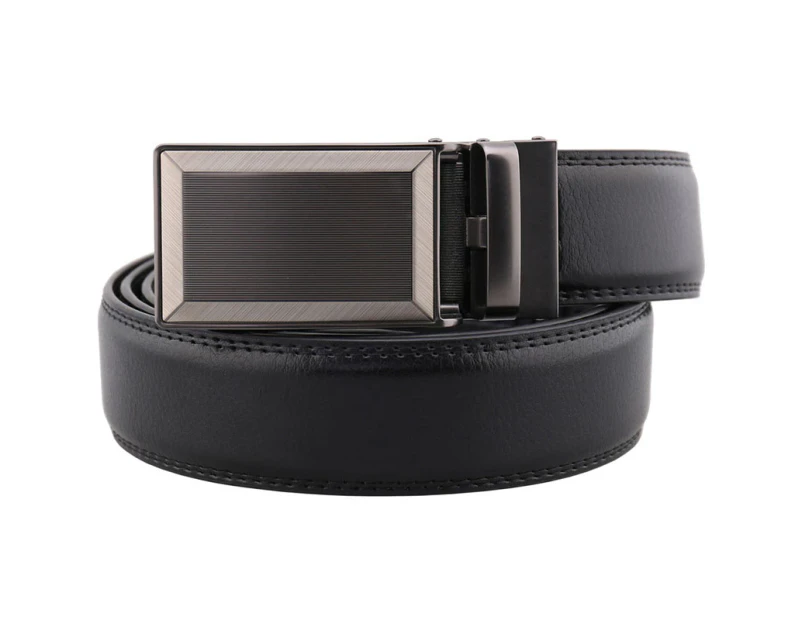 Egomilano Automatic Buckle Designer Men Genuine Leather Waist Belt - Black - Size 36 -38