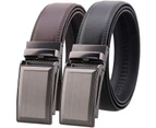 Egomilano Automatic Buckle Designer Men Genuine Leather Waist Belt - Black - Size 36 -38