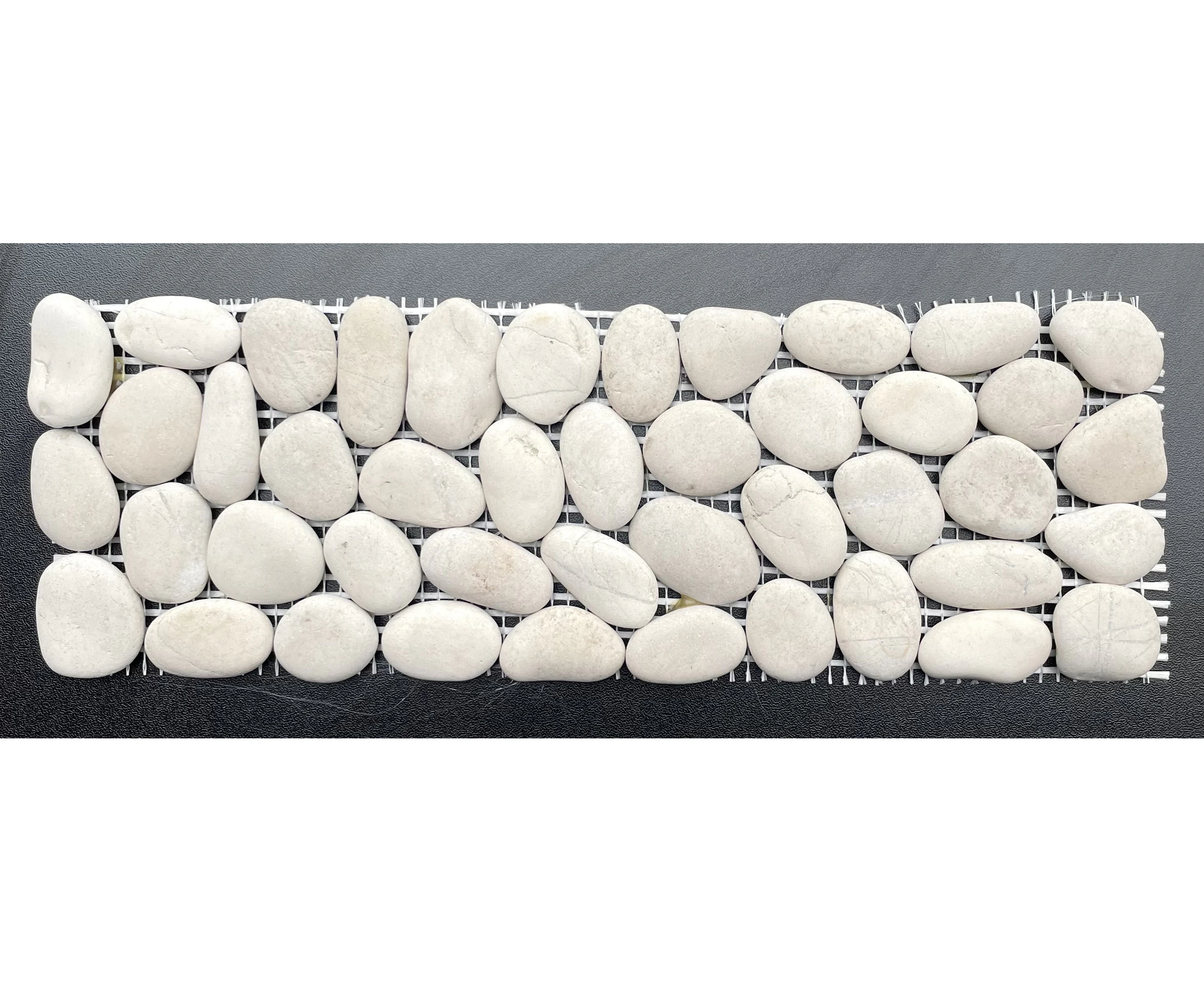 Mosaic Border - Ivory Pebble - 1m x 100mm - Perfect for Indoor & Outdoor Spaces Landscaping, Decorative Walling & Flooring