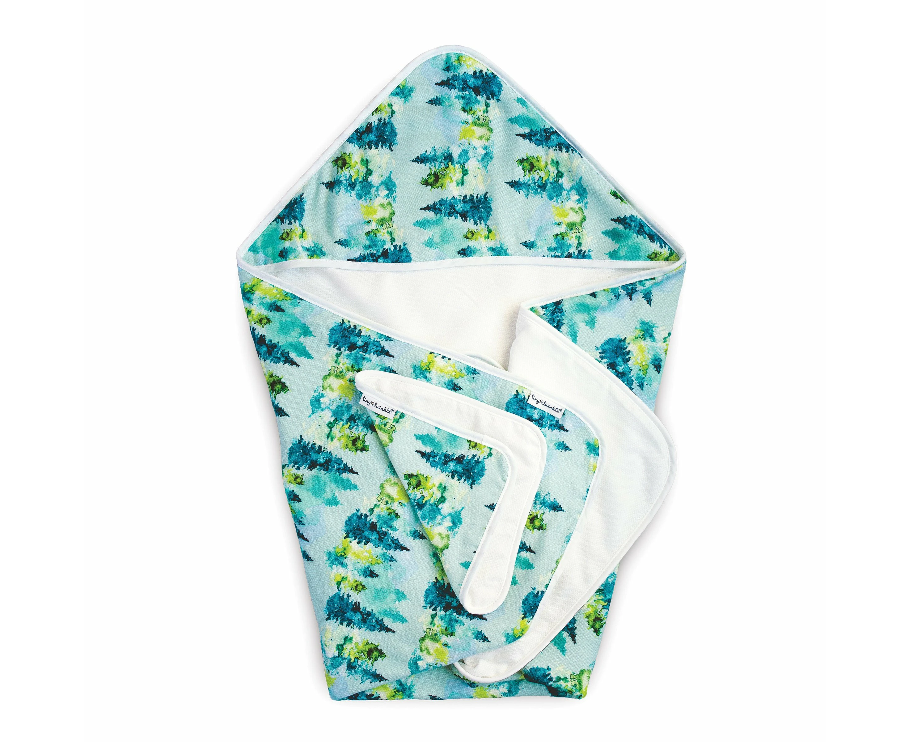 Tiny Twinkle - Hooded Towel and Washcloth Set - Forest