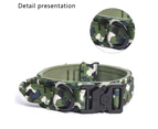 Premium Dog Collar with Handle, Adjustable Dog Collar Heavy Duty Quick-Release Buckle Dog Collar for Small or Medium to Extra Large Dogs Camo Green - L