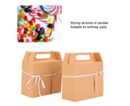 50Pcs Rectangle Shape Paper Candy Box Wedding Birthday Party Gift Supply (Yellow)