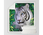 Throws Couples Size: 200cm x 200cm Wild Animals Art Tropical White Tiger