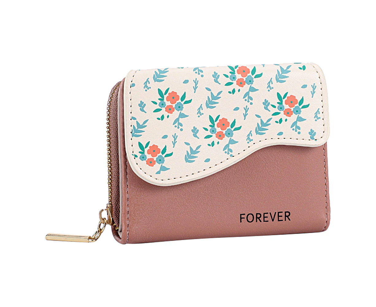 Small floral ladies short purse small fresh multi-card patchwork color floral purse*type*style5