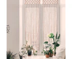 Macrame Doorway Curtain - Hand-woven Boho Curtains, Boho Tapestry Handmade Window Curtains Boho Decor for Bedroom Window Door 24''W x 80''L