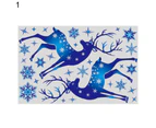 Window Cling Stickers Electrostatic Snowflake Elk Print Adorable Christmas Factor Window Cling Stickers for Home-1 unique value