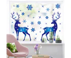 Window Cling Stickers Electrostatic Snowflake Elk Print Adorable Christmas Factor Window Cling Stickers for Home-1 unique value