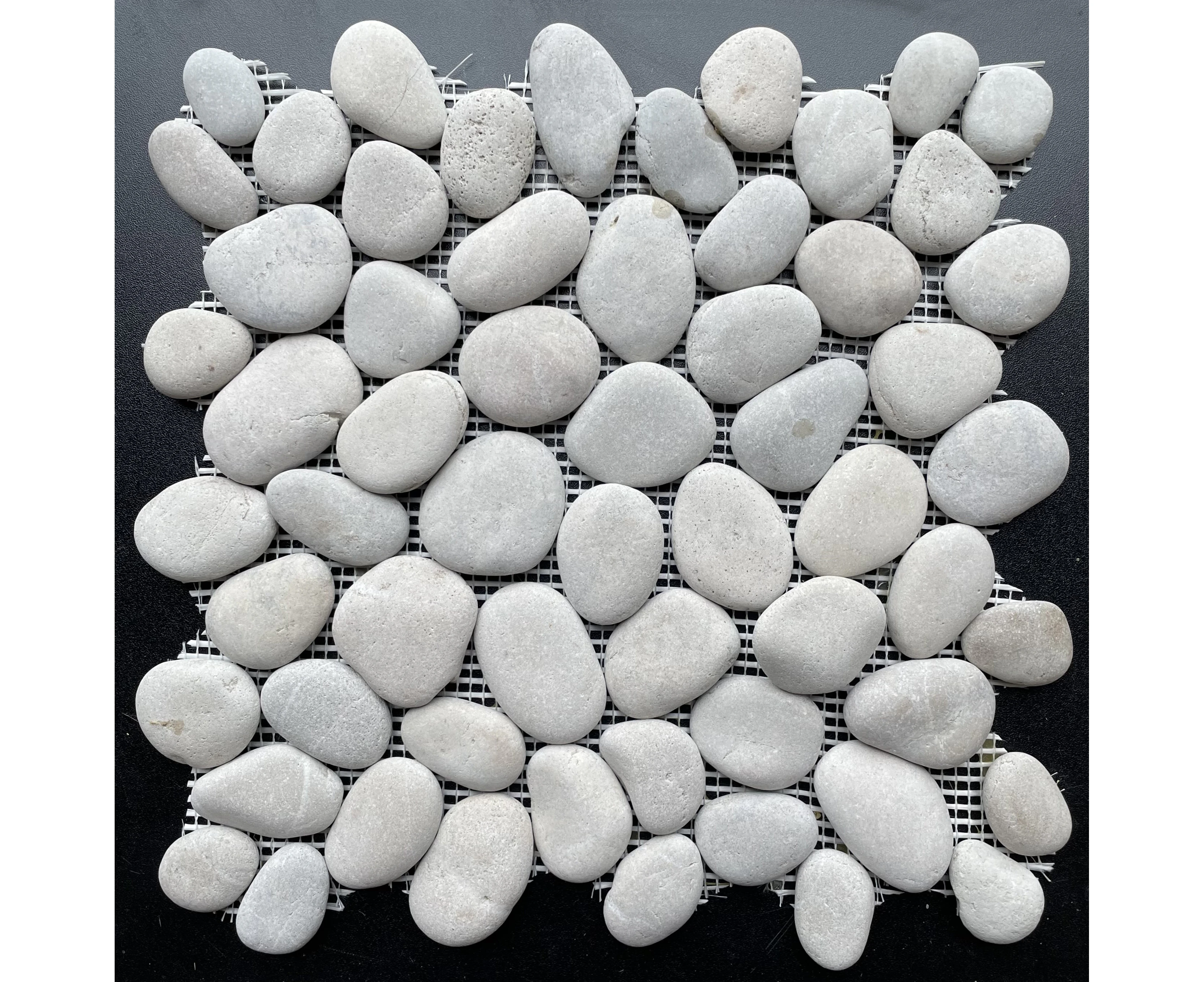 Mosaic Matt - Tan Pebble - 300mm x 300mm - Perfect for Indoor & Outdoor Spaces Landscaping, Decorative Walling & Flooring