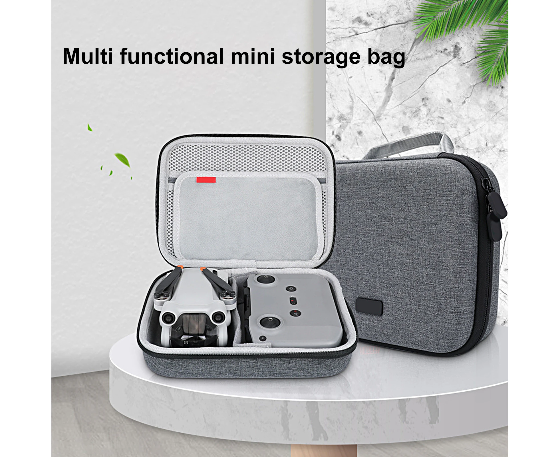 Drone Storage Bag Portable Handle Drone Handbag Carrying Case for DJI Mini 3 Pro - Grey