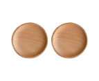 -2Pcs Wooden Tray Solid Wood Serving Tray Bathroom Tray Rectangle Small Platter Tea Tray Coffee Table Tray