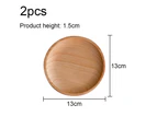 -2Pcs Wooden Tray Solid Wood Serving Tray Bathroom Tray Rectangle Small Platter Tea Tray Coffee Table Tray