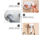 Hair Dryer Holder Wall Mounted,Self Adhesive Blow Dryer Holder Rack Compatible with Most Hair Dryers(White)