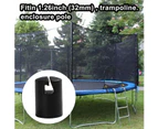 6pcs Trampoline Enclosure Pole Cap 1.26'' Trampoline Pole Cap Enclosure Pole Top Cap Enclosure G shaped Pole Cap for Flat Steel Sheet Top Ring System,(Blac