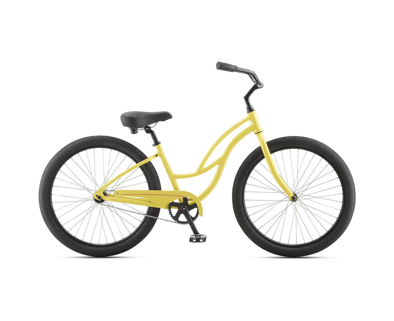 Comfort Coaster Step-Through Beach Cruiser Single Speed 26*15 - Yellow