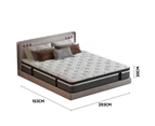 Royal Sleep Queen Mattress 30cm Euro Top 9 Zone Pocket Spring Foam Plush Firm