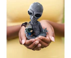 Andre' and Fritz Friendship Alien Garden Staue Friendship Stories Alien and Gnome Garden Statue Resin Meditating Alien Sculptures Decorations