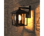 2PCS OSAKA Wall Lamp Outdoor Wall Light Black IP44 w/ 25W Vintage Bulb