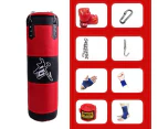 25kg Filled Boxing Punching Bag - Heavy Duty PU Leather Durable Canvas Solid Filled - 120cm x 40cm