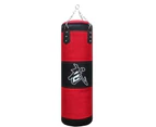 25kg Filled Boxing Punching Bag - Heavy Duty PU Leather Durable Canvas Solid Filled - 120cm x 40cm