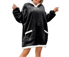 Sherpa Hoodie Blanket Hooded Blanket Oversized Wearable Throw Blanket-