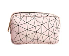 Pink*Storage bag waterproof pu bag makeup bag portable travel large capacity wash bag