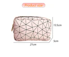 Pink*Storage bag waterproof pu bag makeup bag portable travel large capacity wash bag