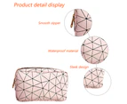 Pink*Storage bag waterproof pu bag makeup bag portable travel large capacity wash bag