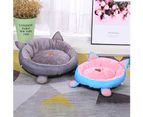 Fulllucky Winter Pet Cats Dogs Warm Round Cushion Mad Pad Bed House Soft Kennel Nests-Blue & Pink