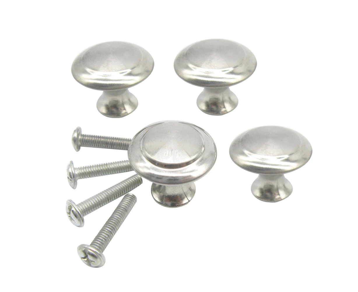 20pcs Round Knobs Handle Zinc Alloy Drawer Knobs Glass Door Handle Knob with Screws for Cabinet(Silver)