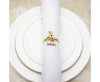 6Pcs Napkin Ring Eye-catching Exquisite Alloy Easter Rabbit Napkin Circle Party Decor Home Supplies-S Golden unique value