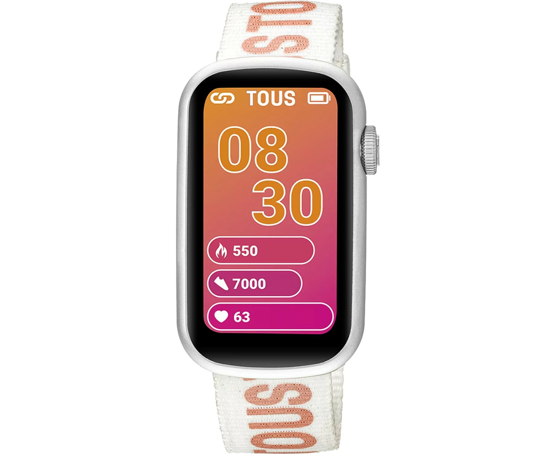 Tous t-band Unisex Digital Quartz Watch with Nylon bracelet Orange