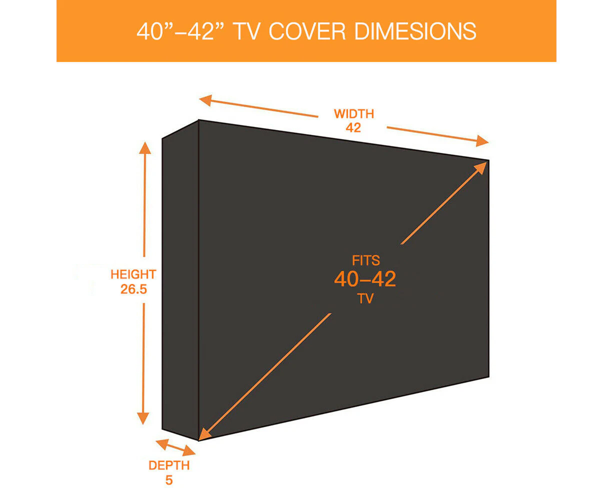 40 Inch Dustproof Waterproof TV Cover Outdoor Flat Television Protector