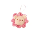 Sunflower Pig Pendant Attractive Beautifully Lovely Cartoon Style Fine Workmanship Decorate Plush Piggy Keychain Children Doll Toy for Key Charm-Rose Red S
