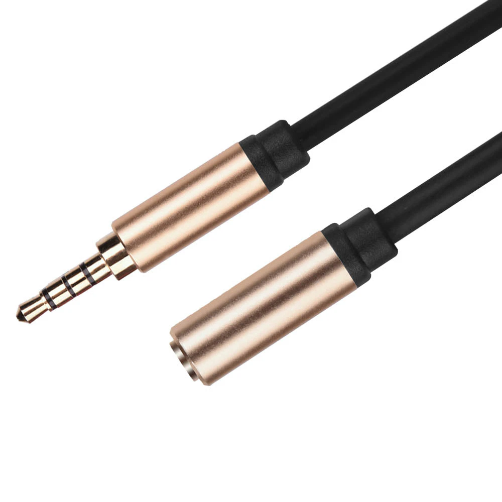 3.5mm Male to Female Extension Cable with Microphone Stereo Audio Cable 4 Pole - 1.5m