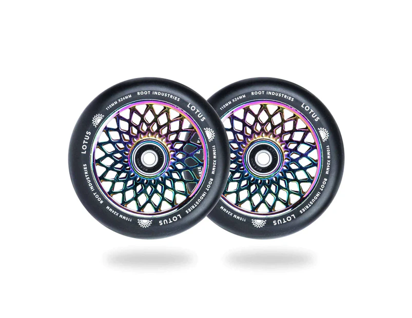 Lotus 110mm Wheels - Black/Rocket Fuel