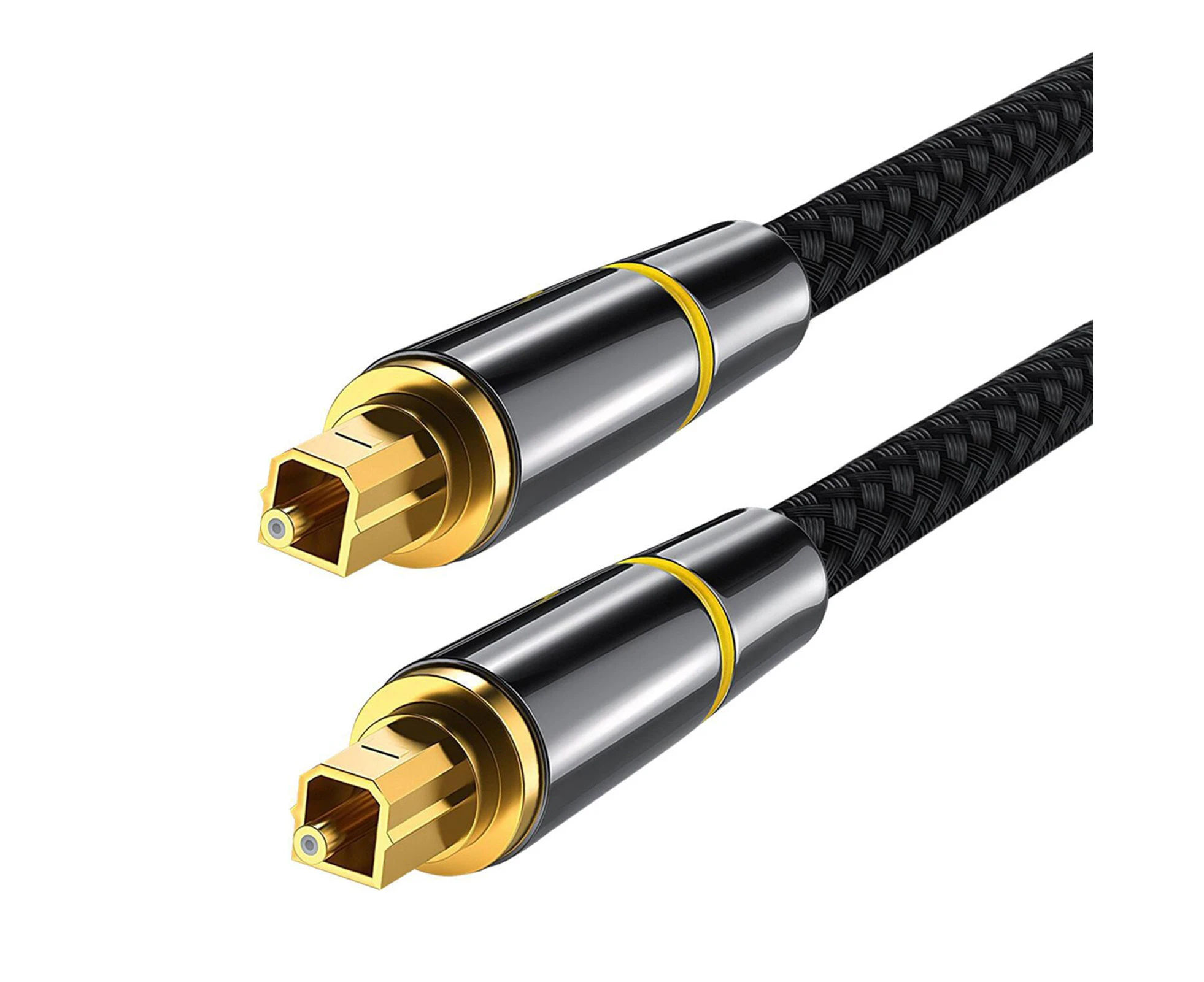 jgl Fiber Optic Audio Cable Digital Optical Fiber Cable SPDIF Cable for Player TV Soundbar Cable-150CM Black - Black