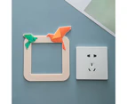 Switch Sticker Adorable Removable Paper Crane Pattern Wall Light Switch 3D Cartoon Sticker Household Supplies-Beige S unique value