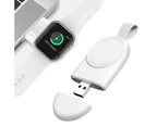 Apple Watch Wireless Charger - Pearl White (with White Buckle)