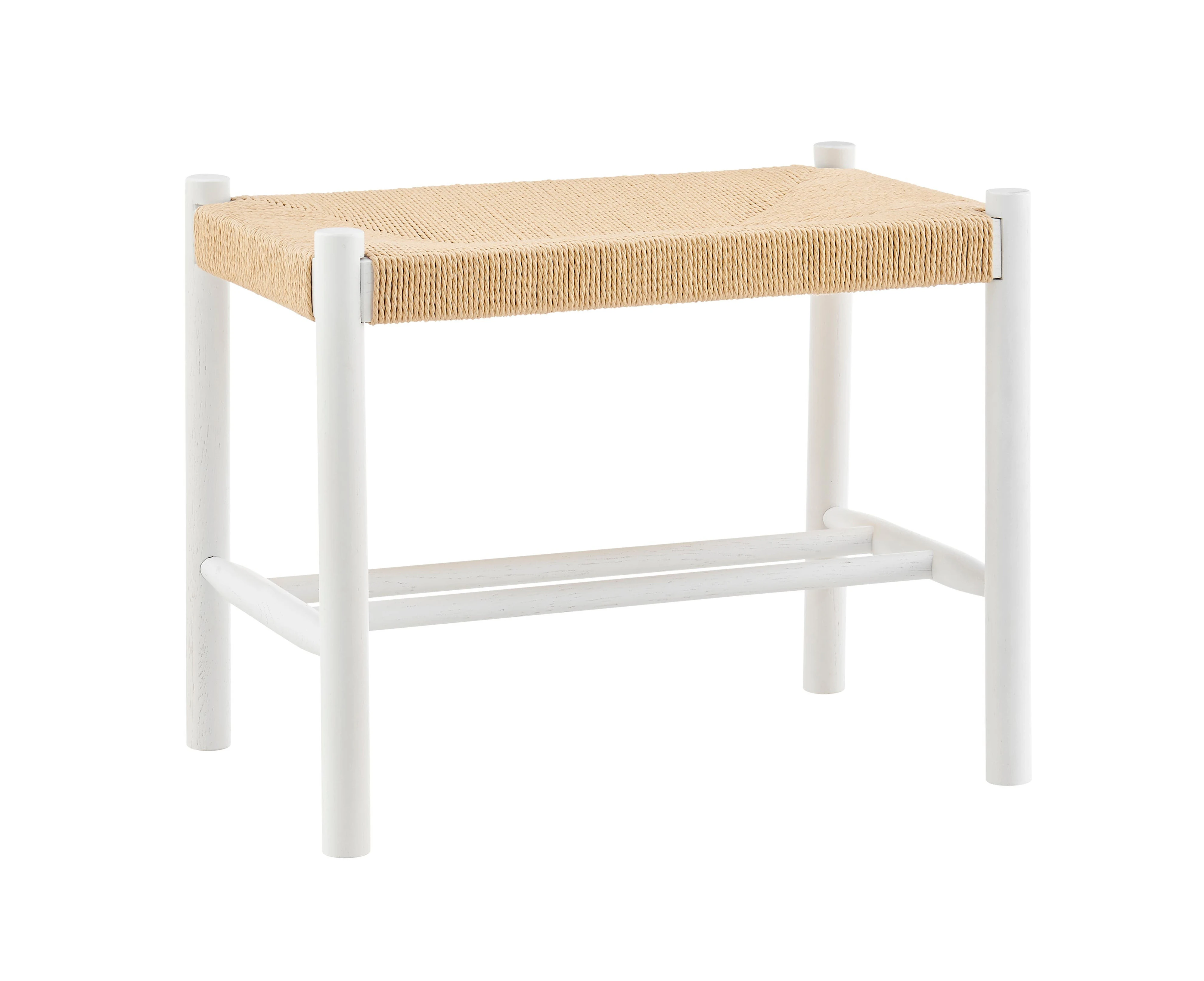 Matt Blatt Amber Bench Stool Small (white Natural)