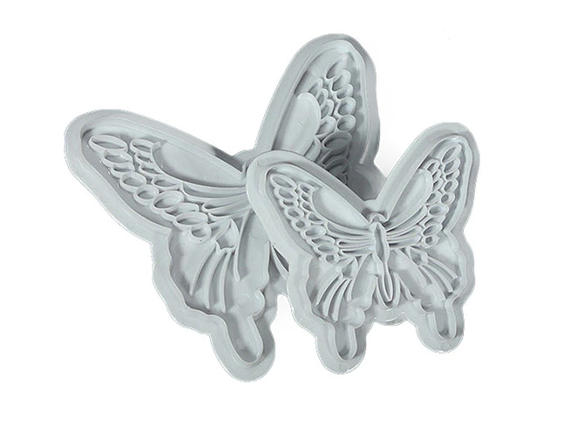 2 Pcs Butterfly Cake Fondant Decorating Sugarcraft Cookie Cutters Tool Mold