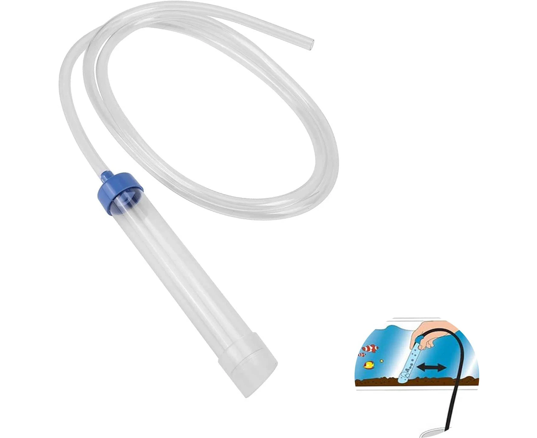 Aquarium Gravel Cleaner Siphon Fish Tank Vacuum Cleaner Water Filter Siphon Water Pump Fish Tank Siphon Pump With 150cm Hose for Fish Tank for Gravel Sand